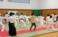 昇級試験前の練習のようす
